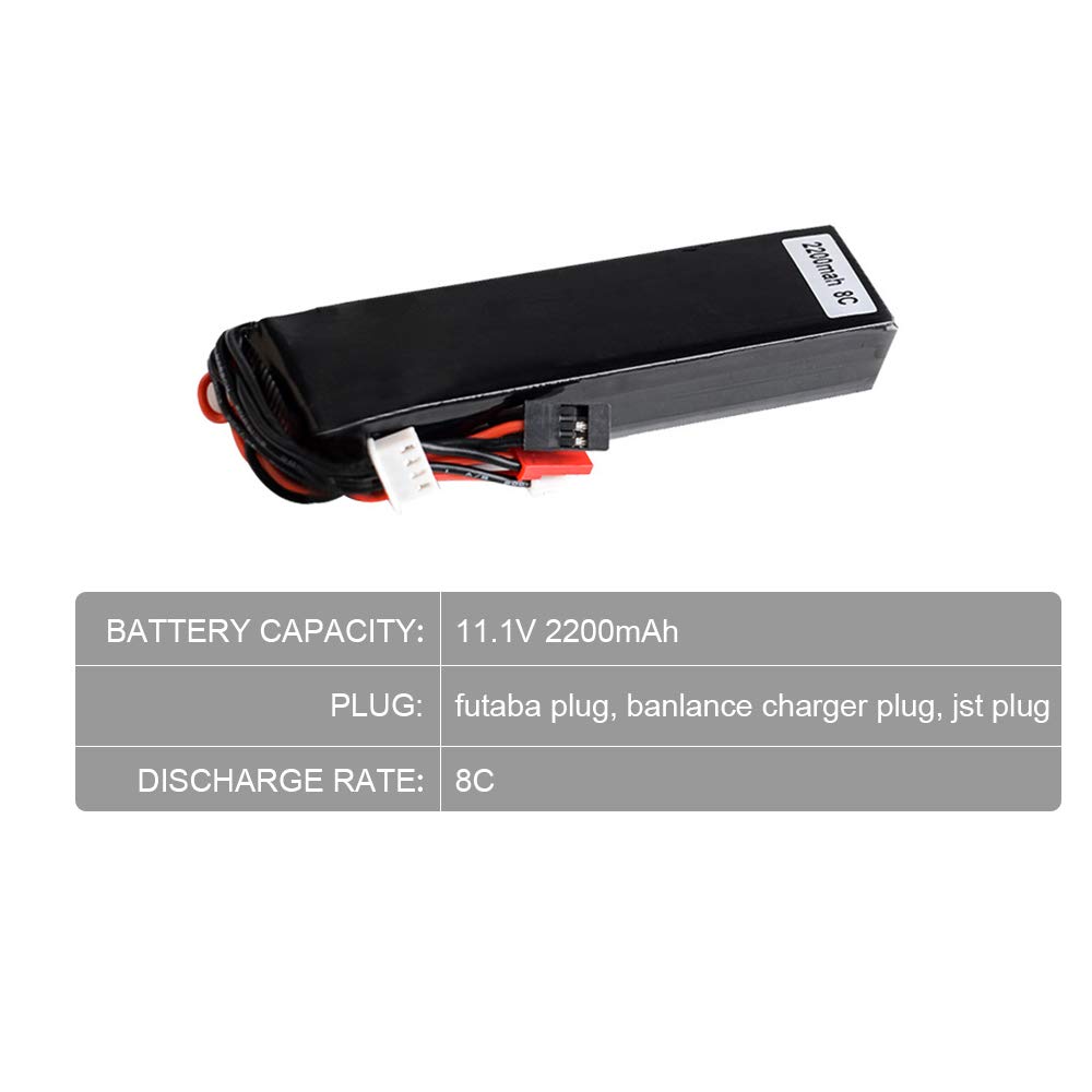 Goolsky Bateria Lipo 11.1V 2200mAh 8C do pilota RADIOLINK AT9 AT10 WFLY Walkera Flysky TH9X