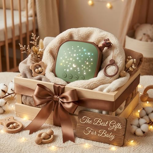 Image of White Noise Sound Machine Baby with Star Projector | Portable Sleep Aid Lullaby Music for Baby Sleeping | Soothing Sound Machine for Nursery, Car Travel, Bedroom Crib, Kids Gifts (Puppy)