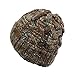 Produktbild chuqi Damen Mädchen Winter Häkeln Strickmütze Wolle Gestrickte Mütze mit Pom Pom Bobble Ski Cap mit Twin Kunstpelz Pom Pom-E