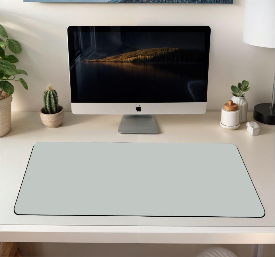 Image of ON TREND Premium Extended Mouse Pad, Large Premium Desk Mat Anti Skid Rubber Base for Desktop Laptop PC Office Gaming (Size- 23 X 11 x 0.12 Inch) (Grayish Green)