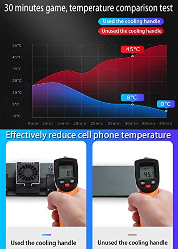 SONGVEN Semiconductor Mobile Game Controller Gamepads with Two Triggers Sensitive Aim Shoot Keys Portable Semiconductor Phone Radiator for 4-6.7 inch iOS Android Phones (H5。)