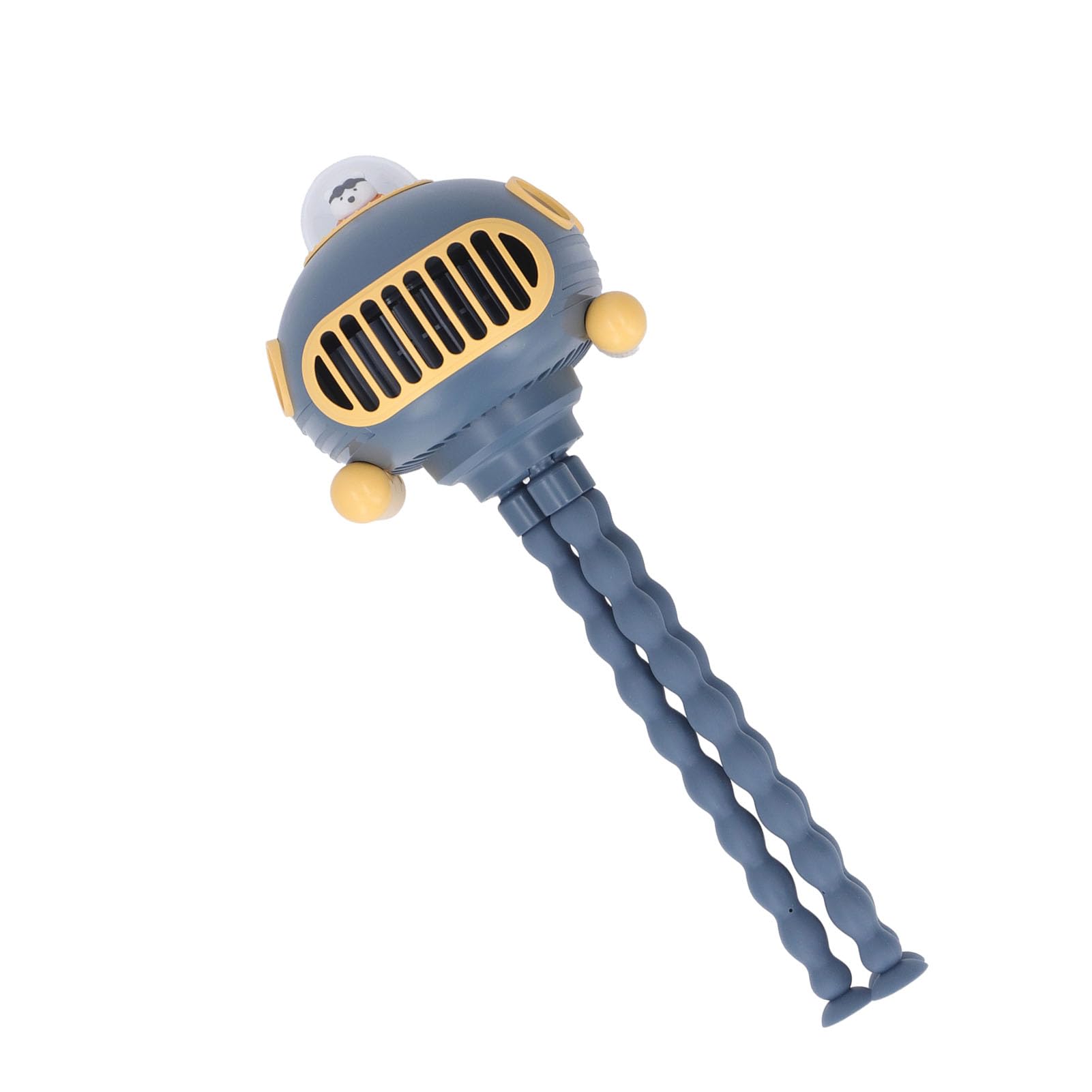 Ventilatore con Clip per Passeggino, Ventilatore per Treppiede Portatile Ricaricabile Tramite USB Senza Lama con Testa Oscillante Automatica, per Passeggino (Blu)
