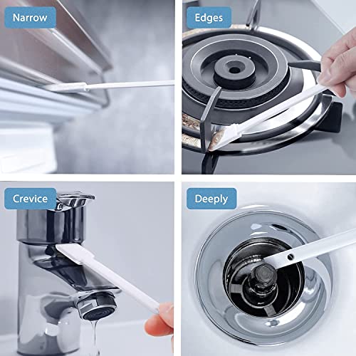 Image of Lumkew 60Pcs Crevice Cleaning Tools, Disposable Toilet Brush for Narrow Gaps, Small Cleaning Brushes for Small Spaces for Bathroom, Kitchen, Household