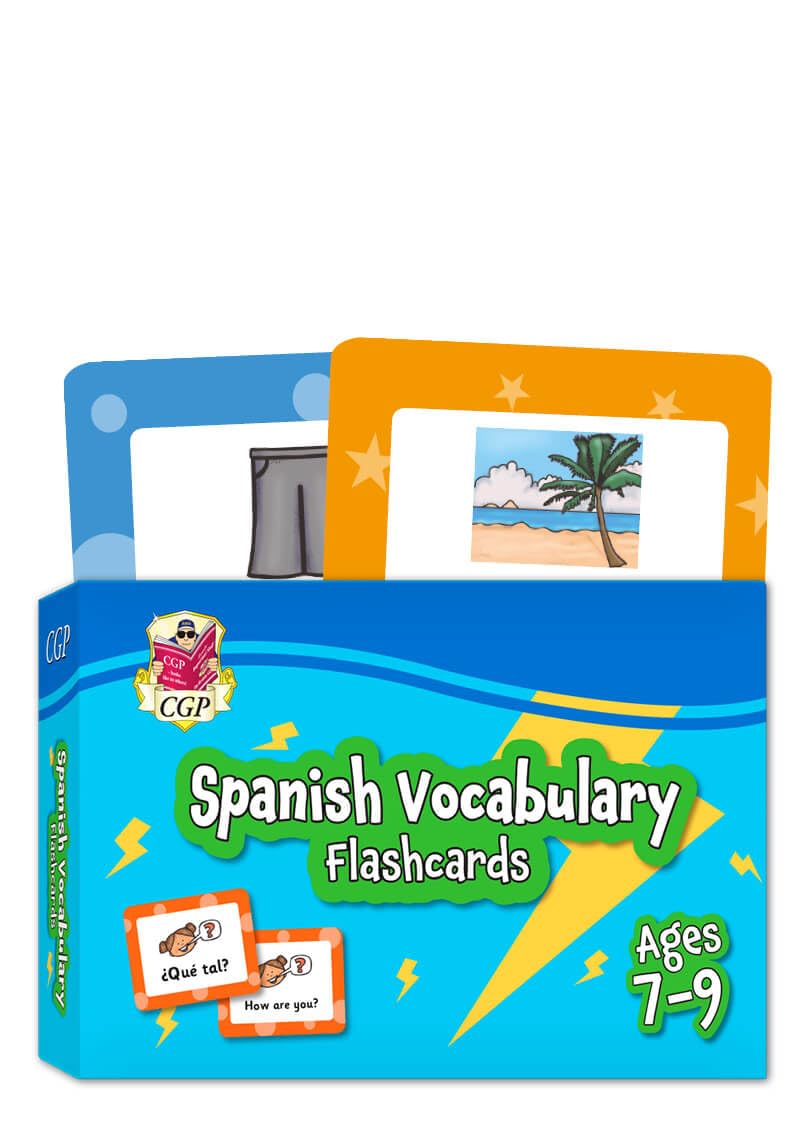 Spanish Vocabulary Flashcards for Ages 7-9 (with Free Online Audio) (CGP KS2 Activity Books and Cards)