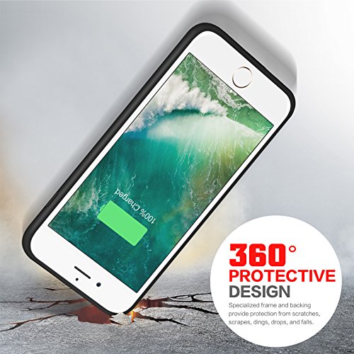 Battery Case For Iphone 6Plus/6S Plus/7Plus /8Plus, Upgraded 8500Mah Portable Charging Case Extended Battery Pack For Iphone 6S Plus/6 Plus/7 Plus /8 Plus Rechargeable Charger Case(5.5 Inch)- Black #TOP4