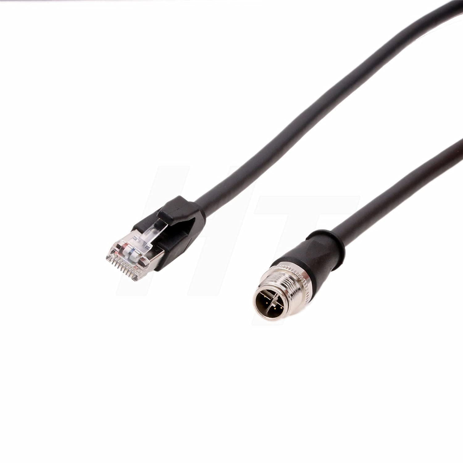 HangTon Industrial Machinery Kamera M12 8-poliges X-Code RJ45 Cat6 Ethernet-Kabel, geschirmtes, hochflexibles, wasserdichtes Netzwerkkabel (10 Meter)