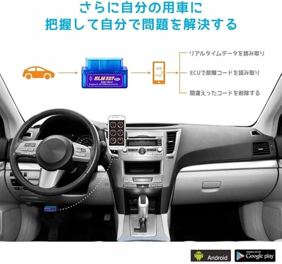 OBD2 Automotive Fault Diagnostic Machine ELM327 OBD2 Scan Tool Bluetooth v1.5 Automotive Self-Diagnosis Fault Diagnosis Mini OBD2 Scanner Not Compatible with Electric Vehicles Type 1