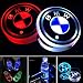 OSIRCAT 2.67 Inch LED Car Cup Holder Lights for BMW,Car Logo Coaster with 7 Colors Changing USB Charging Mat,Luminescent Cup Pad Interior Atmosphere Lamp Decoration Light（2PCS）
