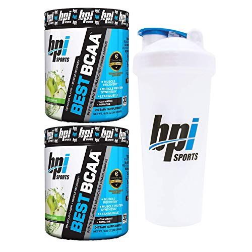 BPI Sports Best BCAA Peptide Linked Branched Chain Amino Energy Powder, 10.58oz, Pack of Two 30 Servings (Green Fusion 2