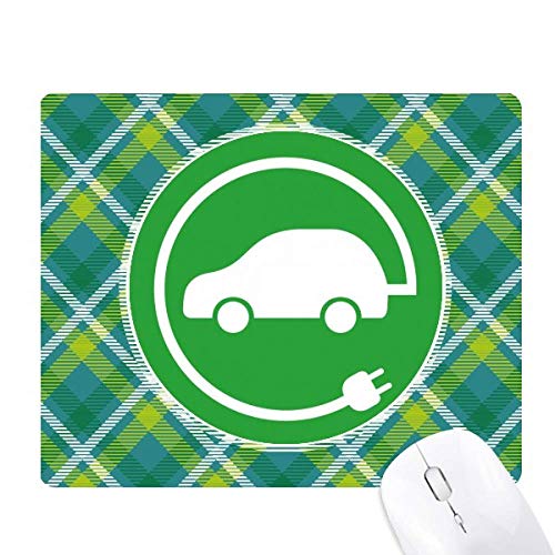 Tapis de souris réseau vert motif grille pixel en tissu pour ordinateur