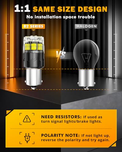 Image of Auxbeam 2026 B2 Series 1156 LED Bulbs White Backup Reverse Light