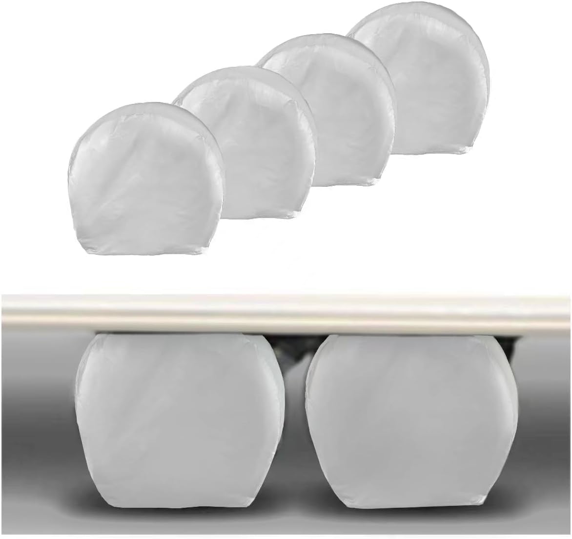 MORNYRAY Tire Covers 4 Pack,Waterproof Anti-UV Snow Sun Rain Tire Covers for RV,Truck, SUV, Trailer, Camper.