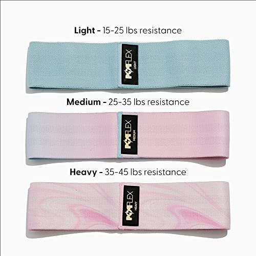Popflex By Blogilates Cotton Candy Booty Band Set - Set Of 3 Booty Bands For Women- 3 Intensity Levels-Knitted Fabric Resistance Bands-Women’s Yoga Bands,Fitness Bands,Lightweight Pilates Equipment #TOP4