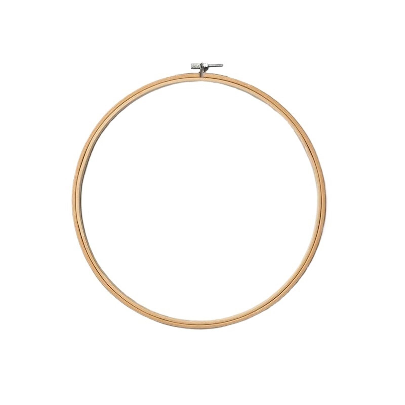 ENSDIEPLS Cross Stitch Hoop Ring, Mini Embroidery Hoop Embroidery Tools Adjustable Compact Round Wood Frame DIY(26cm)