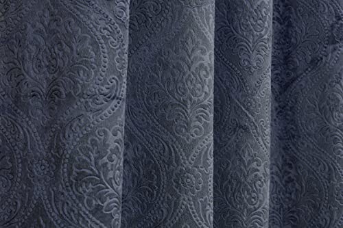 Image of Homefab India 2 Piece Velvet Window Curtains - 5 feet, Grey