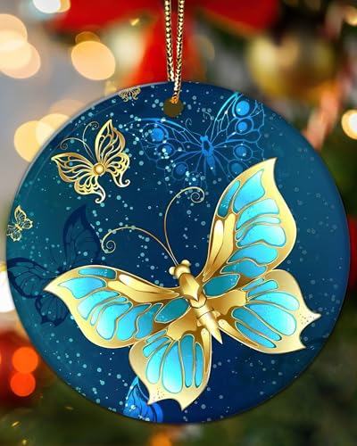 Butterfly Ornaments for Christmas Tree Butterfly Gifts for Women Indoor Hanging Xmas Decorations Clearance Keepasake
