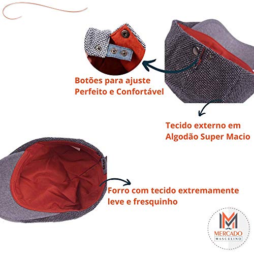 Boinas Masculinas Kit Linha Gold Várias Cores Frete Grátis Cor:Cinza e Bege;Tamanho:Ajustável