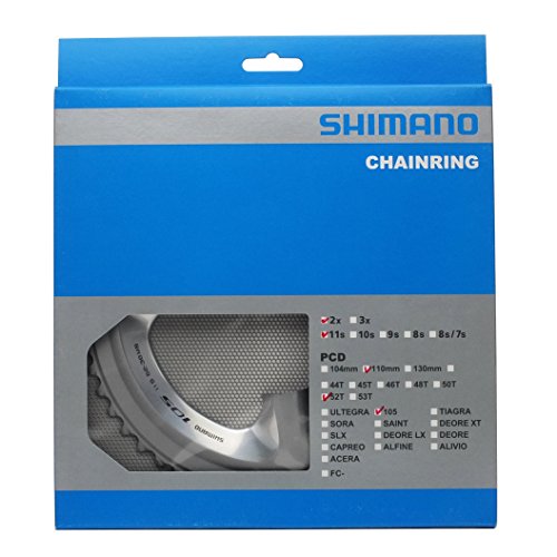 Shimano FC-5800, Corona, Grigio, 52 Denti