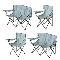 Amazon.co.jp: タンスのゲン アウトドアチェア 4脚 セット 1人掛け 2人