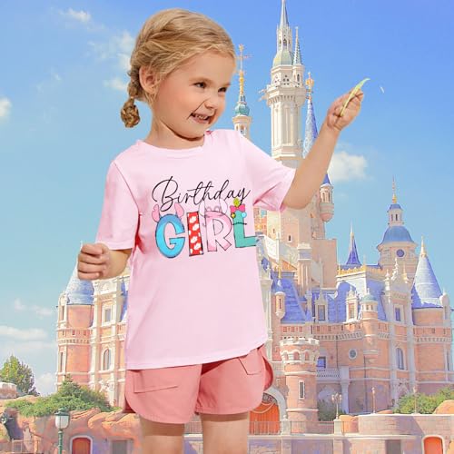 Birthday Girl Shirt Magical Castle Tshirt Birthday Shirts for Kids Funny Birthday Party Gift Tees Cute Graphic Tops2