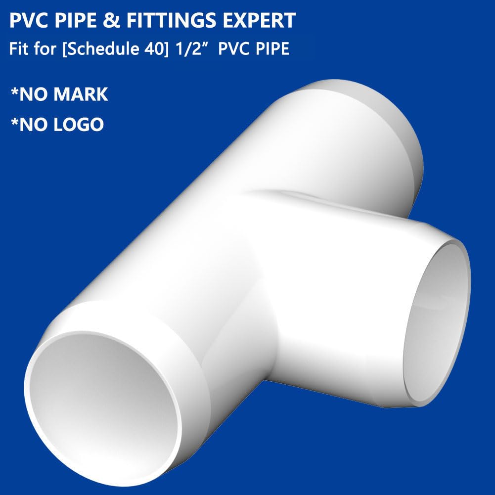 3-Way Elbow PVC Plumbing Fitting Pipe 20-50mm Tee Corner Fitting White 1-10PCS