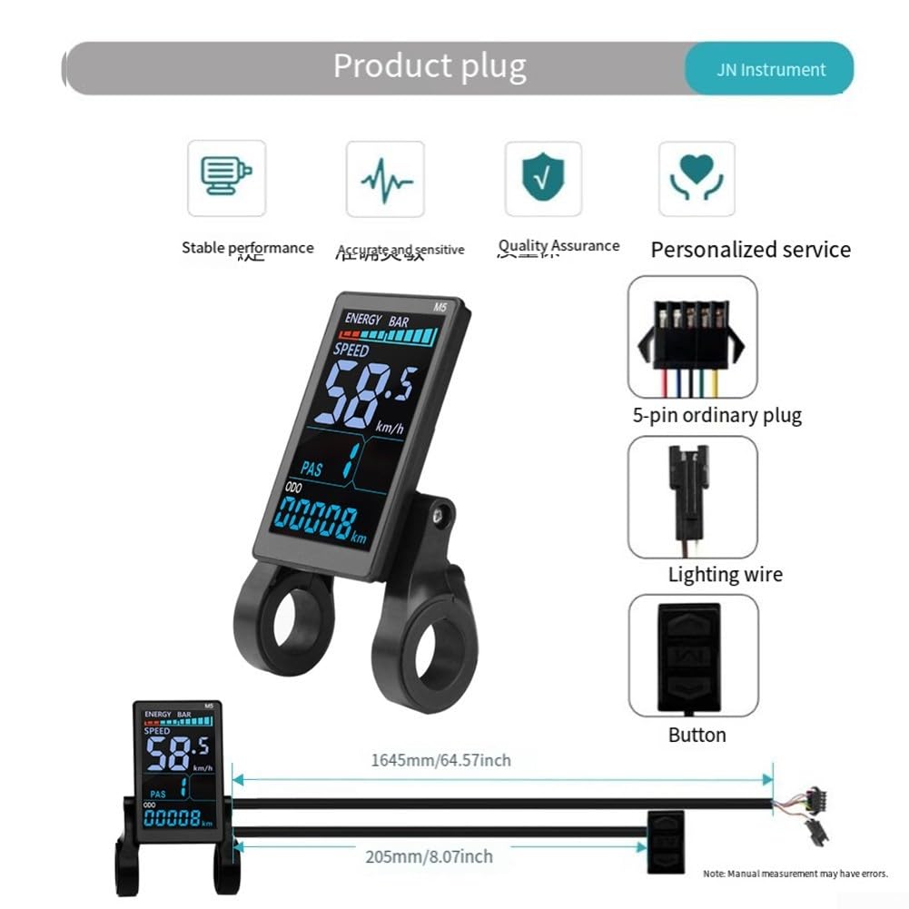 Smart LCD Schermo a Colori Bike Strumento 6x11cm ABS