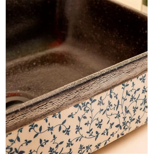 Lavabos de baño compactos para encimera que evitan salpicaduras exteriores 3