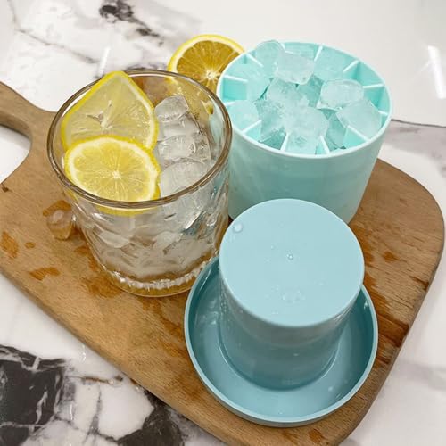 Molde de silicona para cubos de hielo, 60 unidades, 2 piezas miniatura 7