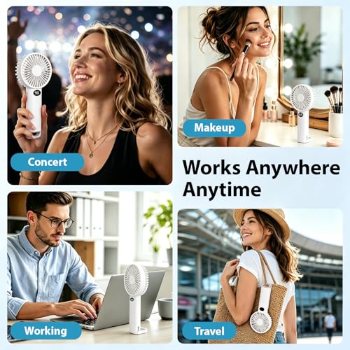 Mini ventilateur portable USB 6 vitesses avec écran LED intelligent