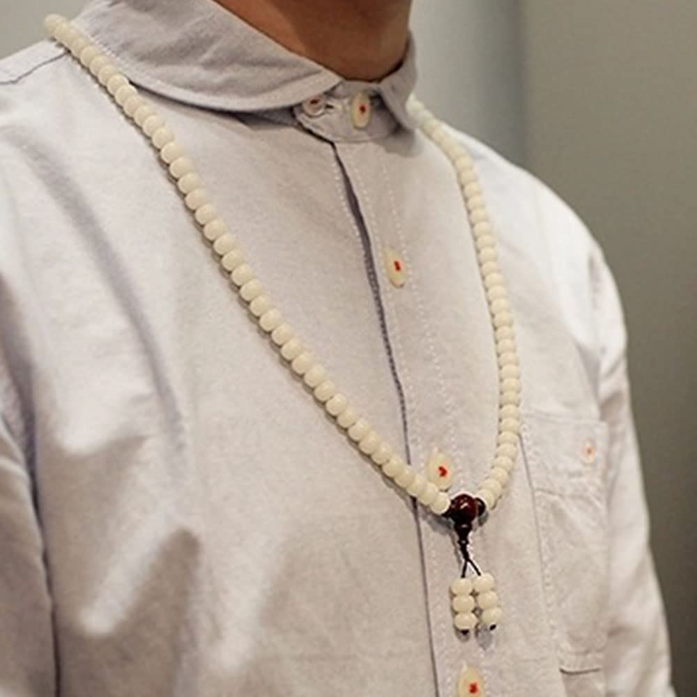 Collana con Braccialetto multicerchio in radice di Bodhi in Giada