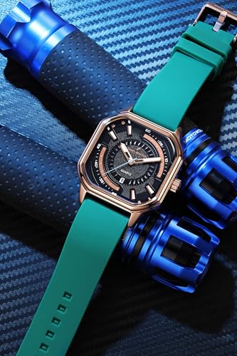 Image of Daniel Hechter Paris Rivoli Collection Modern Analog Watch for Men with Octagon Dial and Silicon Band-DHM1003