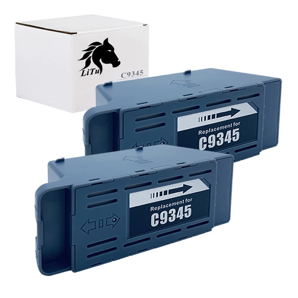 LiTuhorseRemanufactured C9345 Ink Maintenance Box C12C934591 for ET 16600 Sublimation Printer and WF-7840 WF-7820 ET-8550 ET-8500 ET-16650 ET-5850 EC-C7000 ST-C8000 2 Pack