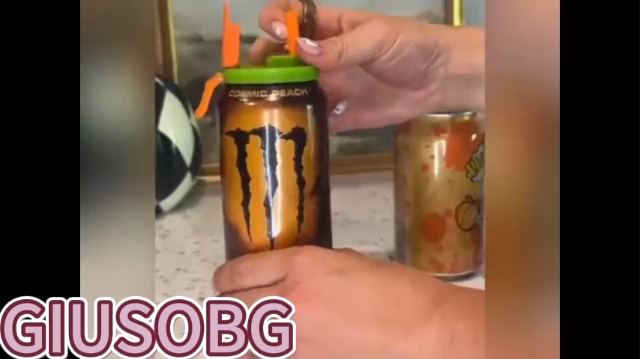 GIUSOBG 4 Stück Dosendeckel Mit Strohhalm - Wiederverwendbar Für Energy Drinks