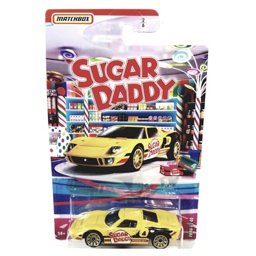 Auto Matchbox Ford GT-40 1/64 Amarillo Sugar Daddy miniatura 1