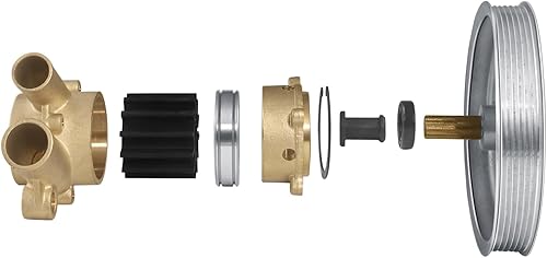 Miniatura 4 de 21214599 (NSK Bearing) Bomba de agua de mar crudo Serpentine Belt Polea OE Reemplazo para Volvo Penta 4.3L 5.0L 5.7L V6 V8 GL GXI 3862482 3812693