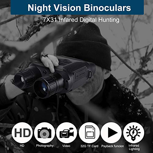 Digitales Nachtsicht Fernglas für die Jagd 7x31 mit 4 Zoll TFT LCD HD-Infrarot IR Kamera und Camcorder mit Einer… – Bild 7