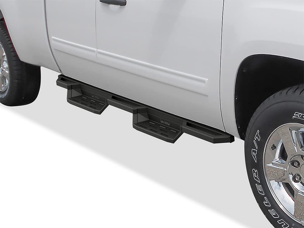 APS Stainless Steel Pocket Steps Running Boards Compatible with Chevy Silverado GMC Sierra 1500 2500 1999-2006 Extended Cab & 2500 HD 3500 & 07
