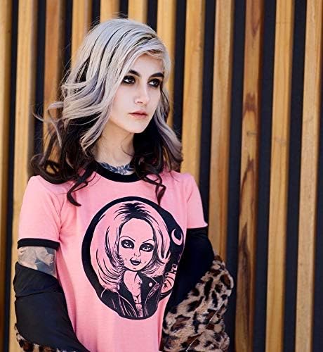 Womens Crop Tops Summer Casual Short Sleeve Goth Halloween Graphic Cropped T Shirts - Image 3