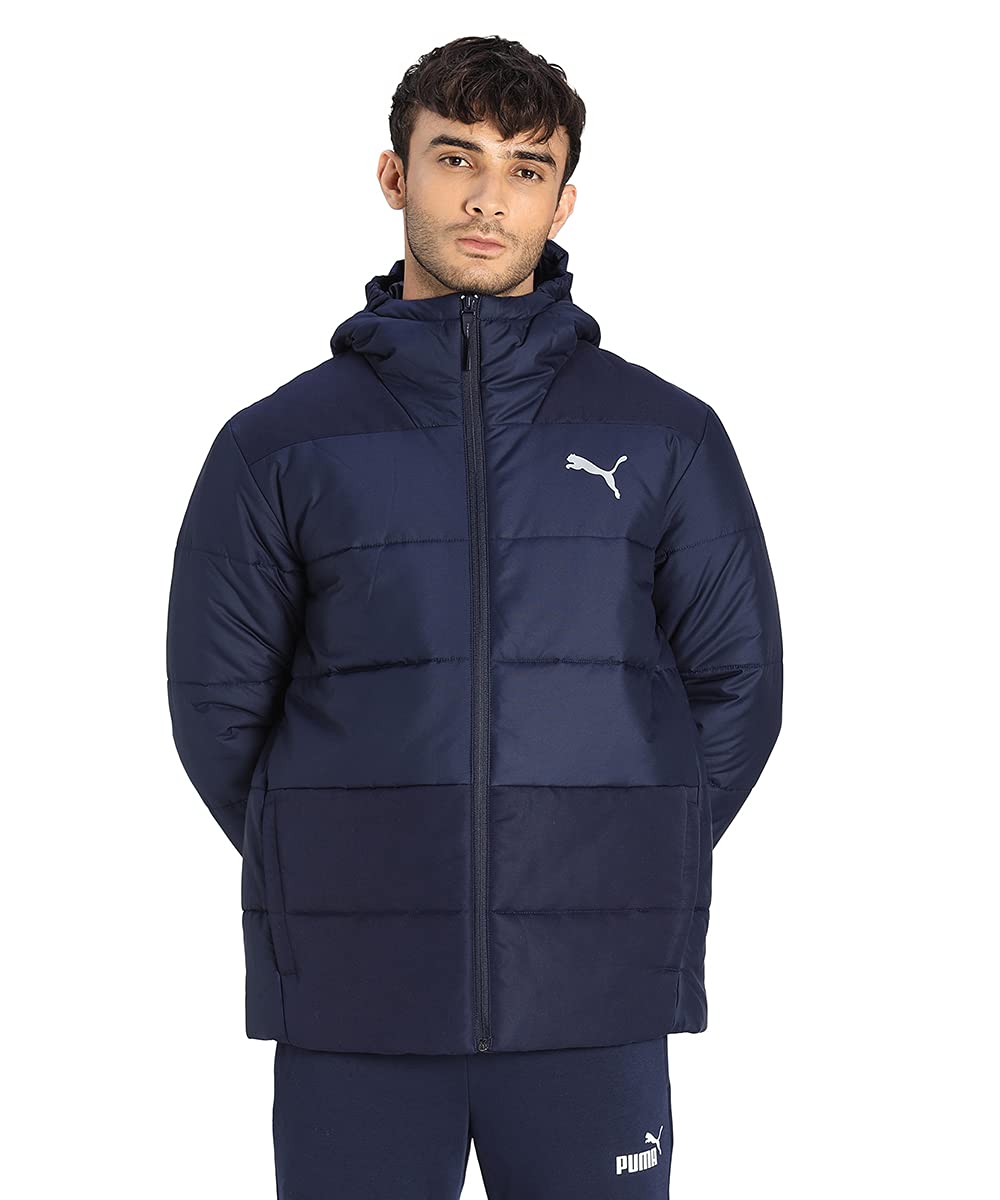 Puma Men's Padded Rain Anorak - Blue - L