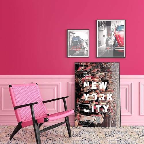 Image of Dark Pink Solid Matt Peel and Stick Wallpaper Contact Paper Wallpaper Modern Self Adhesive Wallpaper Decorative Removable 2 x 4 Feet