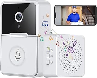 Smart Wireless Remote Video Doorbell Camera, Intelligent Visual Doorbell HD Night Vision WiFi Rechargeable Security Doorbell Cameras,Two-Way Calls,Photo,Recording,APP Control