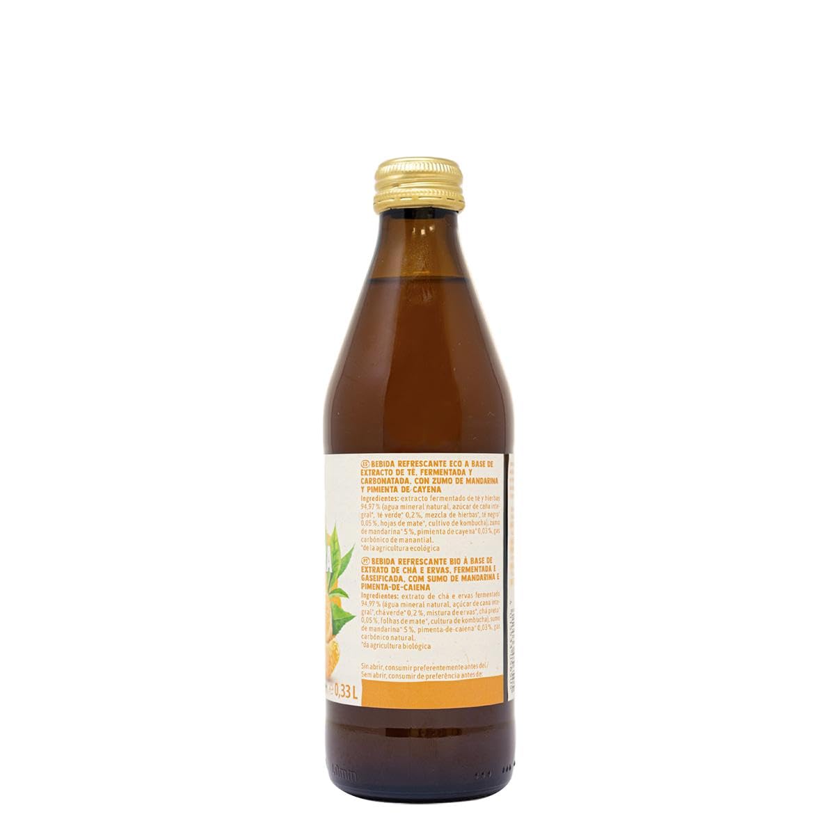 KOMBUCHA MANDARINA Y CAYENA 330ml. BIO