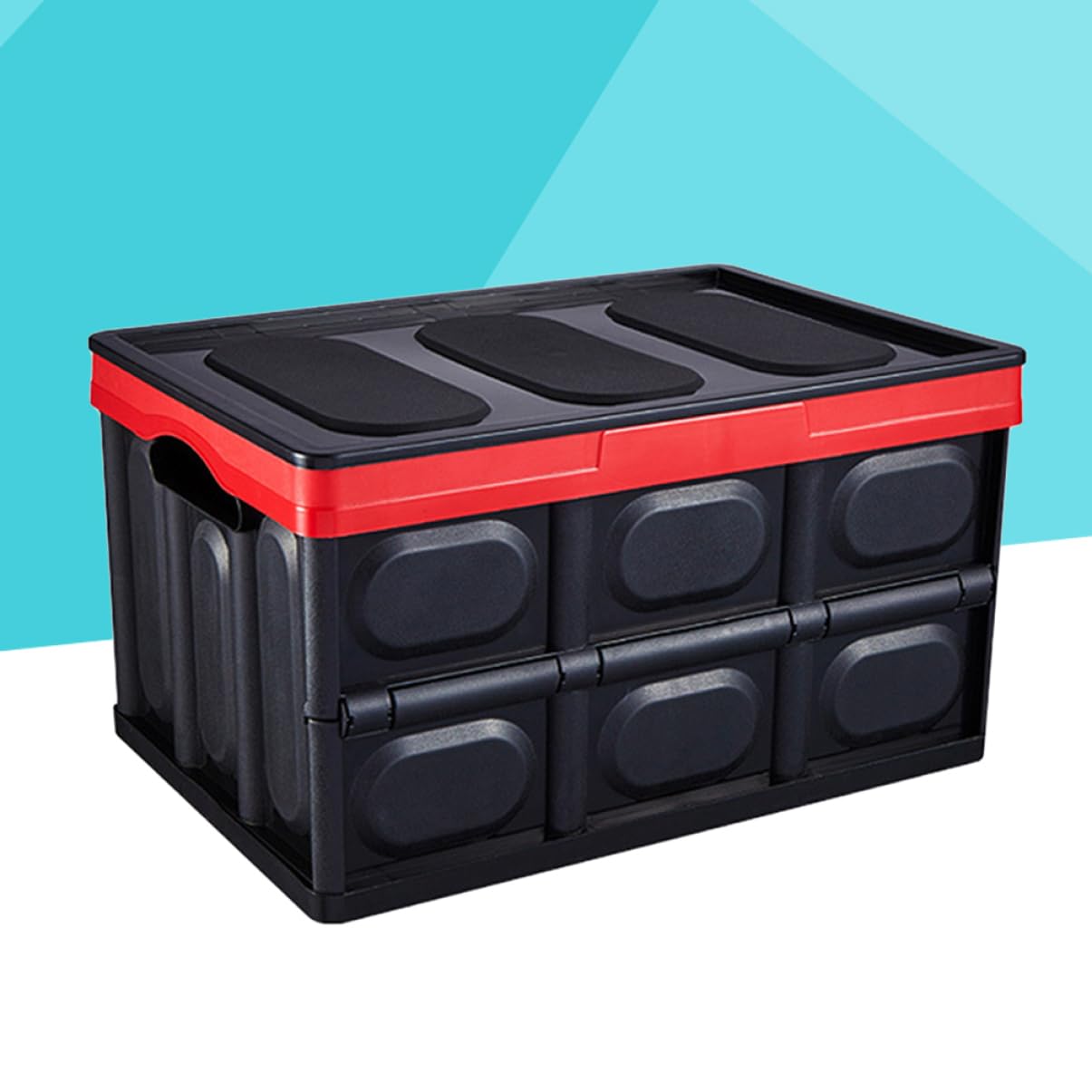 OUNONA Organisateur de coffre de voiture pliable conteneur de stockage de coffre organisateur de poubelle car organizer Black