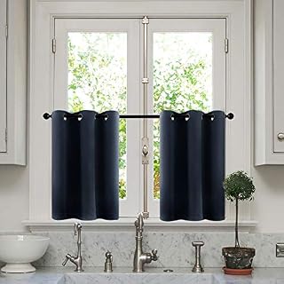 MRTREES Tier Curtains 36 Inches Long Room Darkening Kitchen Tiers Bathroom Short Curtain