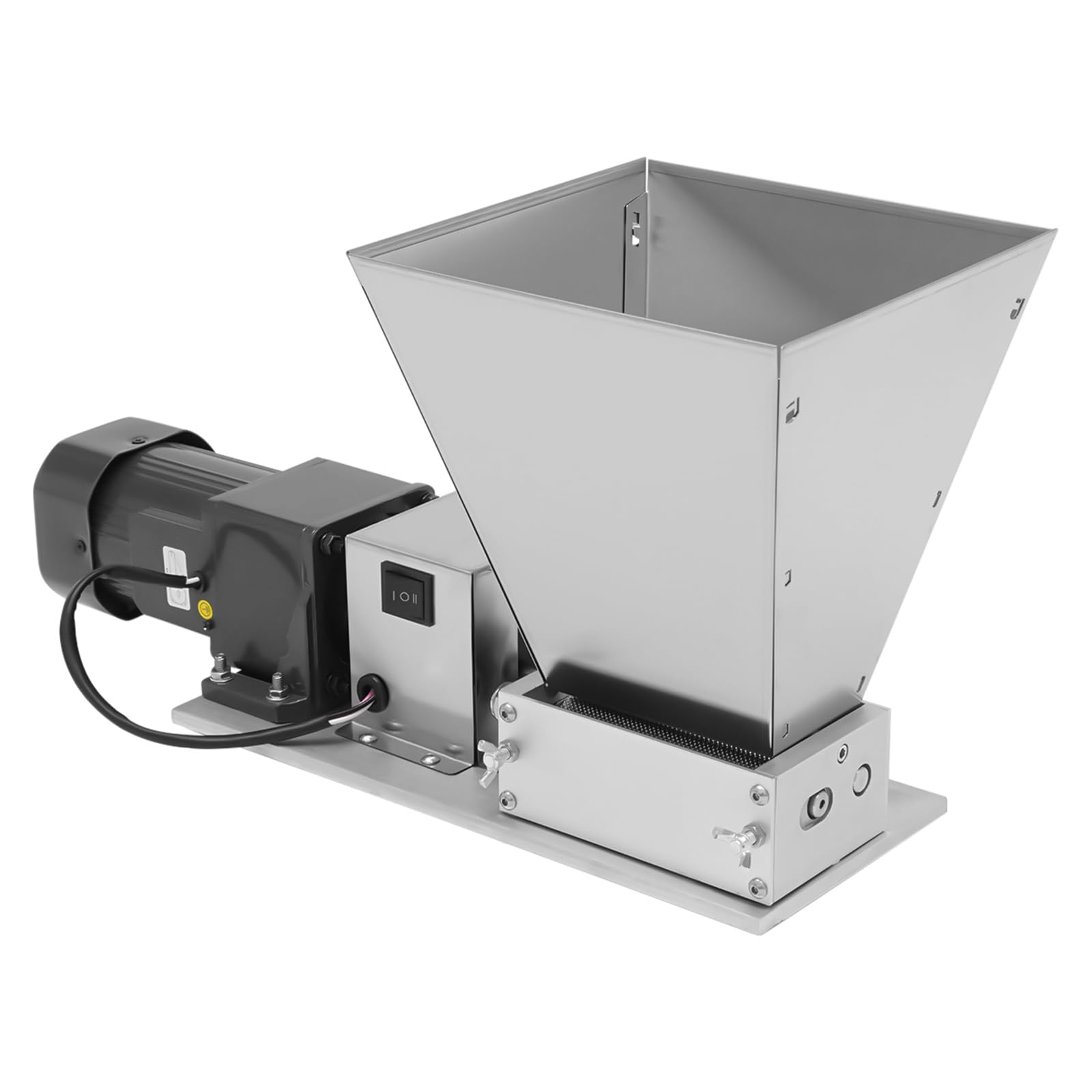 PROYONGOO 4L/4.23QT Electric Grain Mill, 60W 75RPM Stainless Steel Corn Mill, 12 TPI Grinder for Kitchen for Rice Corn Sorghum Soybeans into Dry Powder