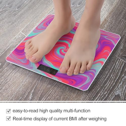 Báscula digital para baño con vidrio templado y pantalla LED miniatura 5