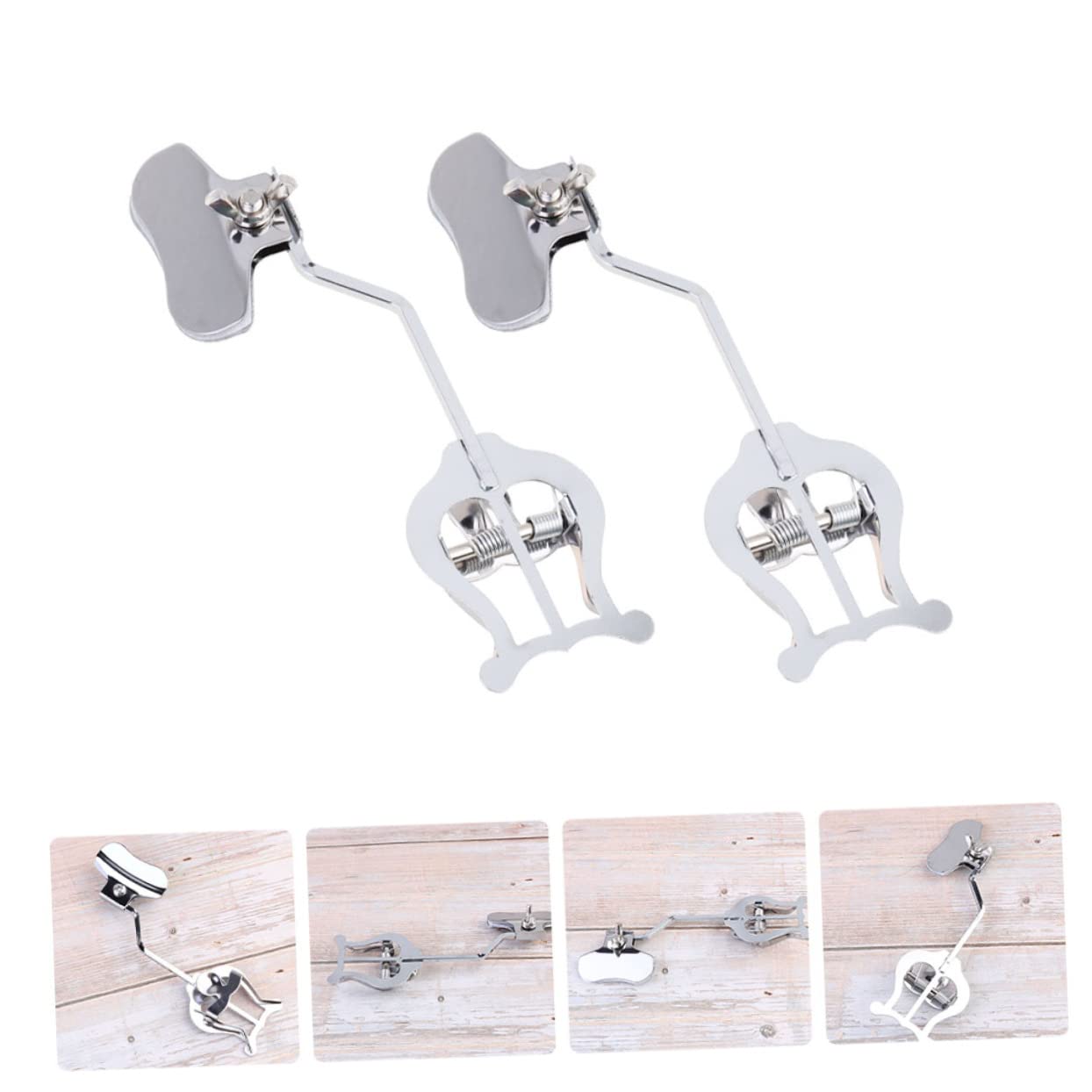 FAVOMOTO Sheet Music Clip Holder 2 Pack Easy to Use Music Score Clip Strong Clamp for Musicians