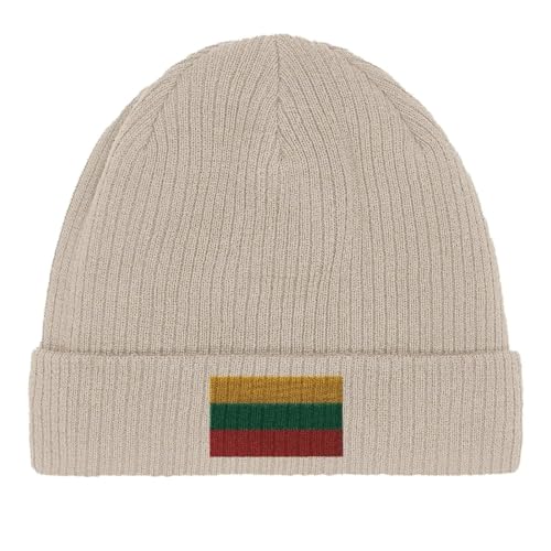 Bonnet en coton drapeau de la Lituanie bonnet tricoté chaud pour hiver et automne