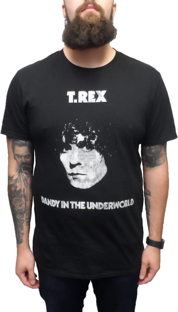 Mazeys Mens Officially Licensed T Rex T Shirts (Medium, Dandy in The Underworld)