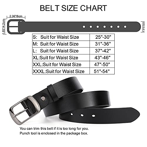 Whippy Women Leather Belts For Jeans Pants Fashion Dress Belt For Women With Solid Pin Buckle, Black, M #TOP3